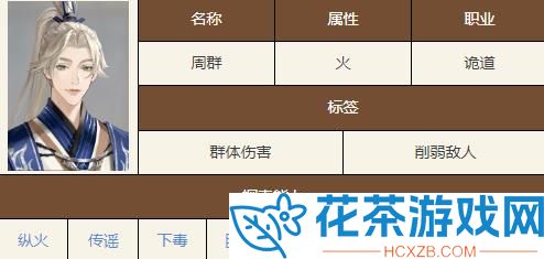 如鸢周群技能天赋介绍