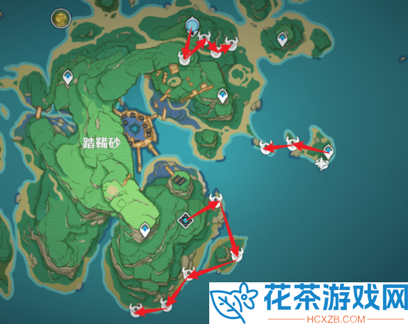 原神刀镡快速高效采集路线图