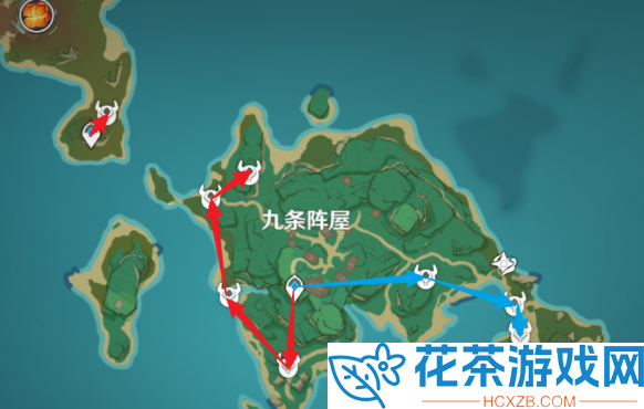 原神刀镡快速高效采集路线图