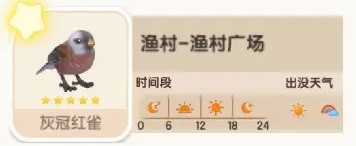 心动小镇灰冠红雀在哪