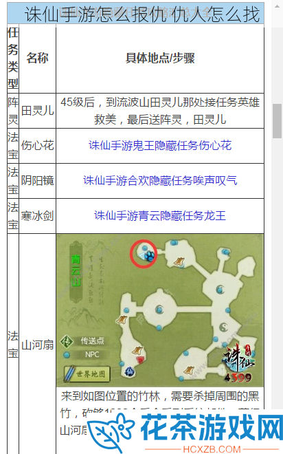 诛仙手游怎么报仇